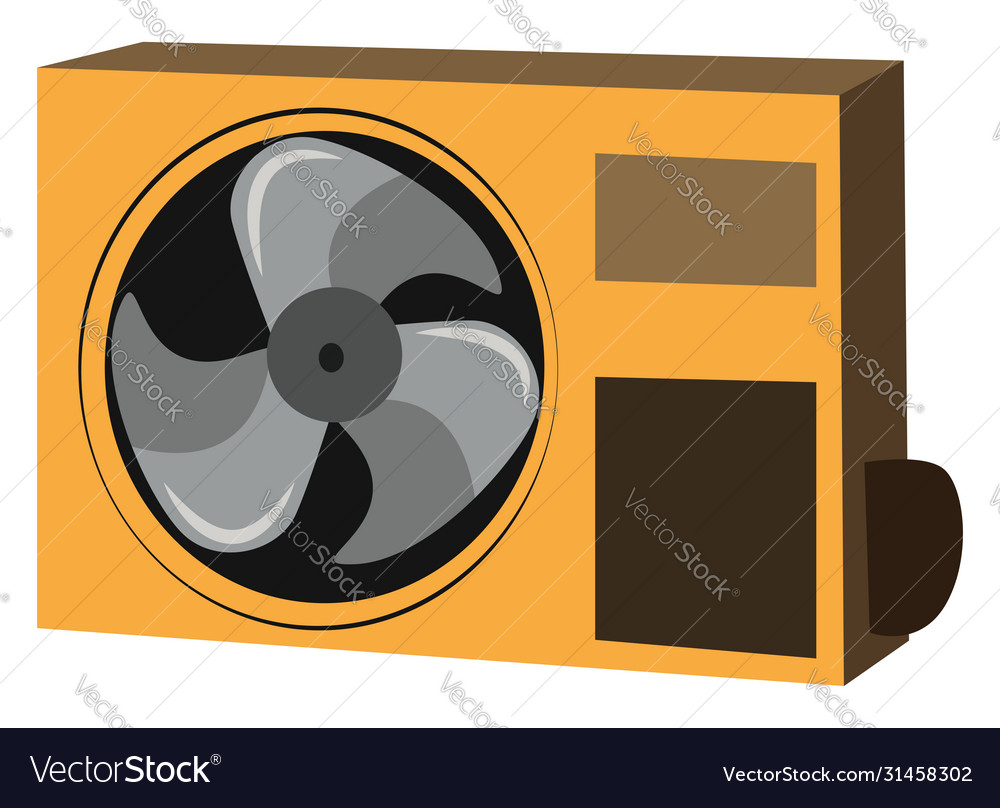 Air conditioner on white background