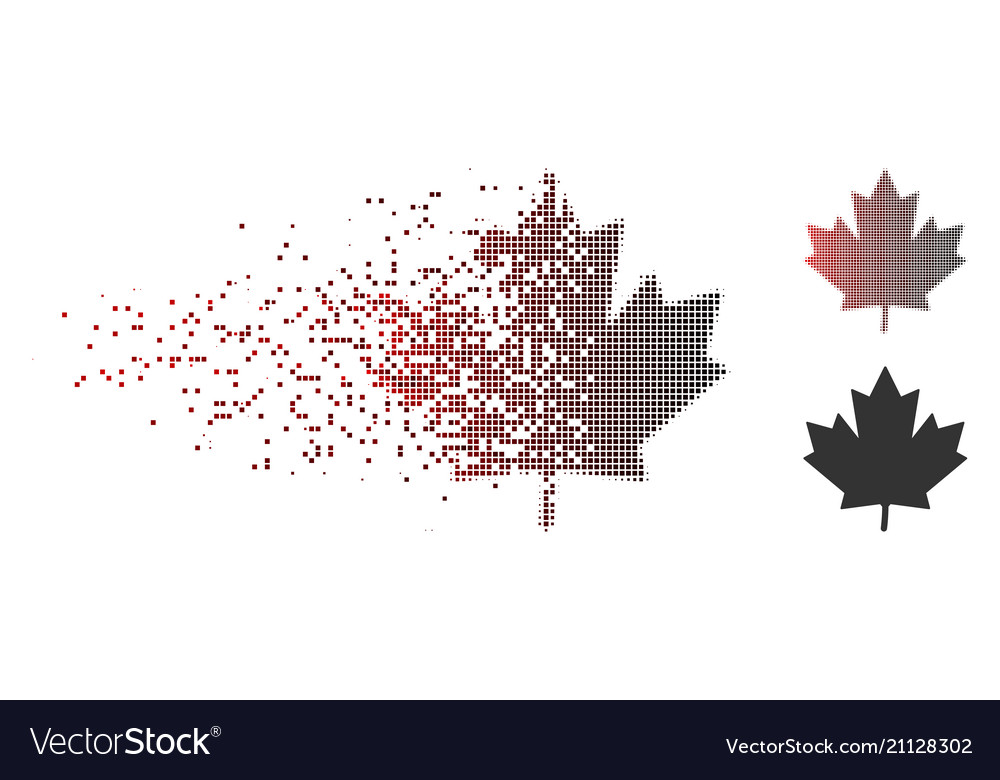 Disintegrating Maple Leaf Icon