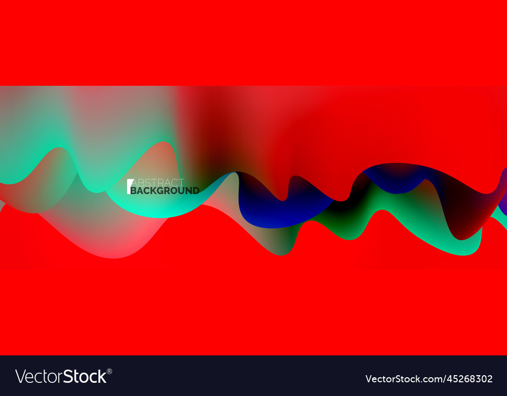 Dynamic liquid waves abstract background vector image Dynamic liquid waves abstract background