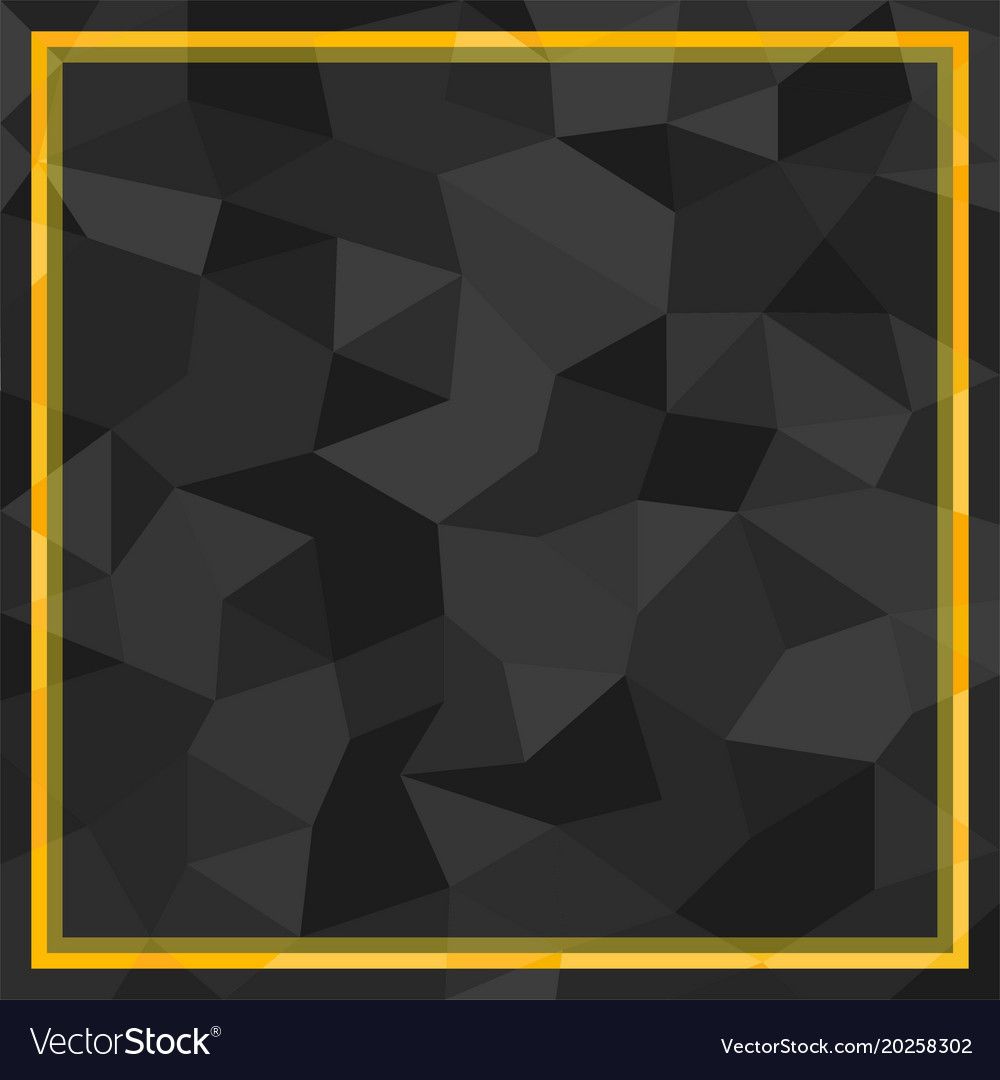 Geometric of polygon background with square frame