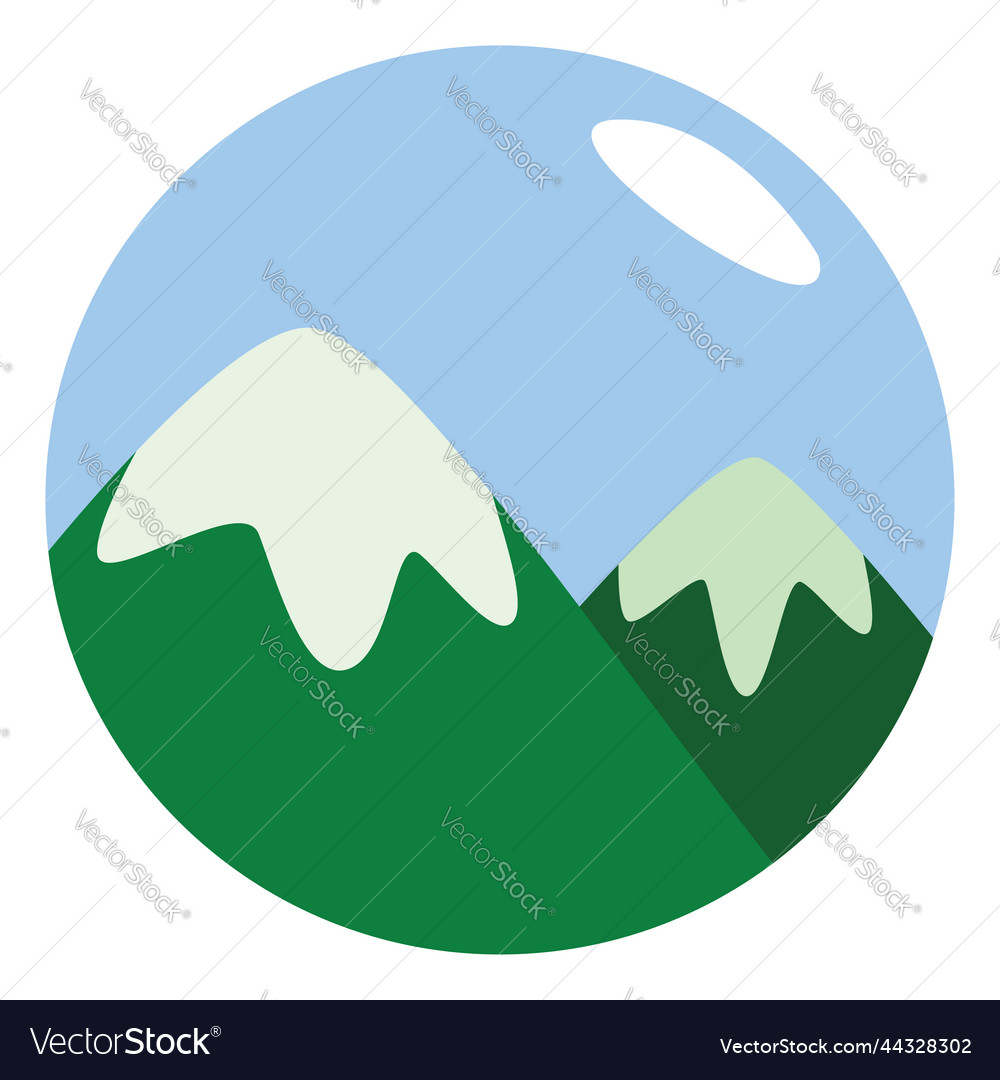 Green mountains on a white background Royalty Free Vector