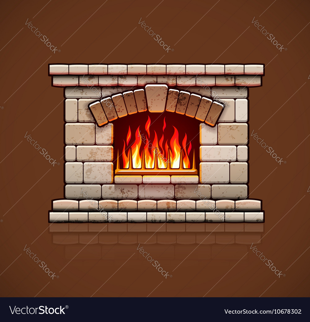 Home Fireplace Christmas Royalty Free Vector Image