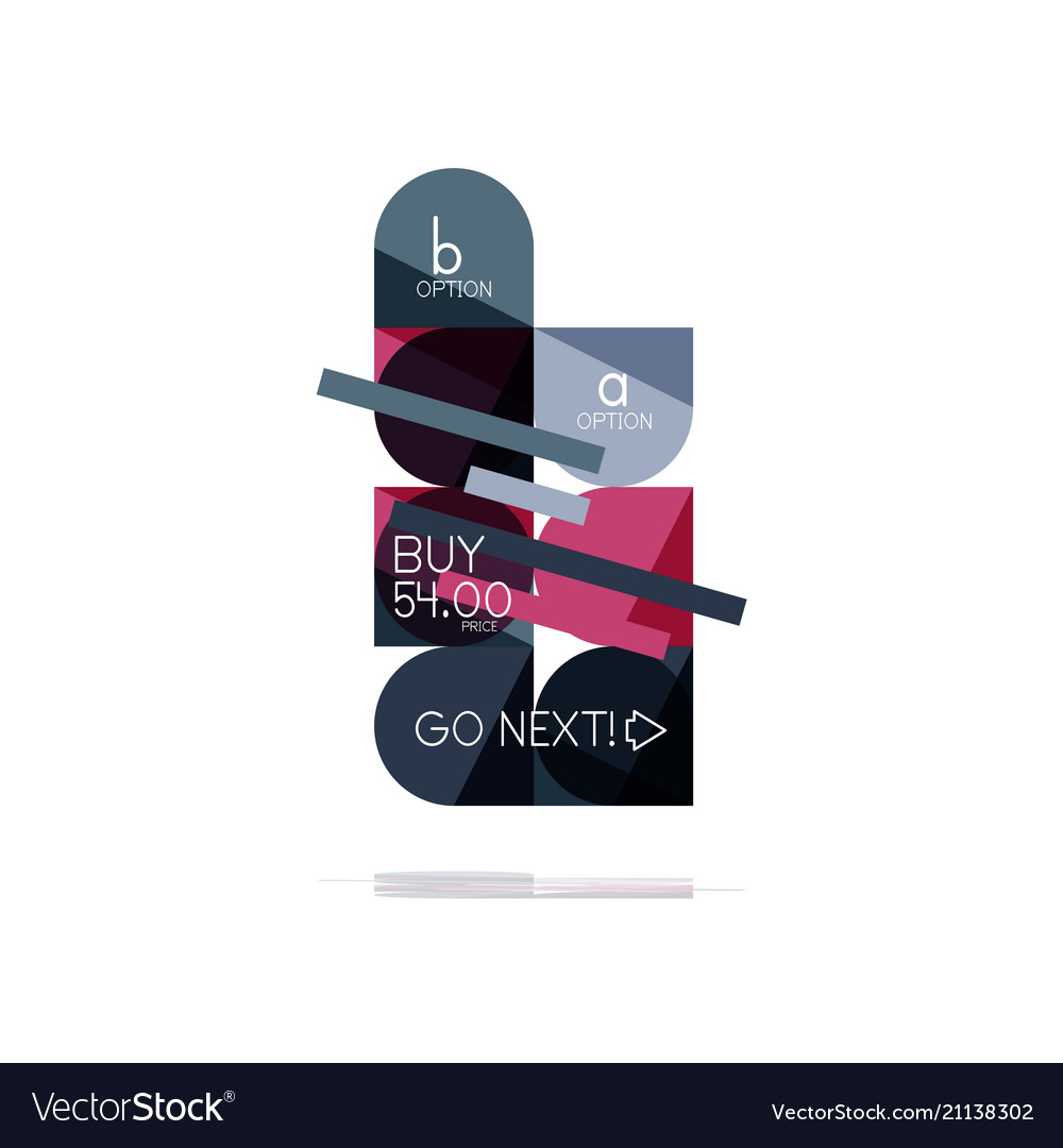 Minimal flat clean abstract option step vector image Minimal flat clean abstract option step