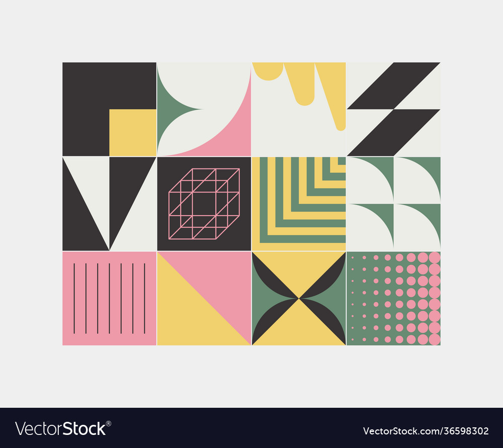 Retro future abstract pattern vector image Retro future abstract pattern