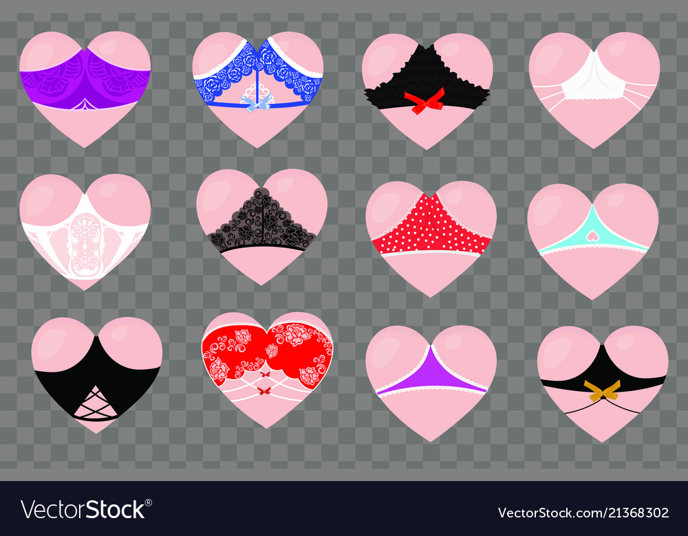 Set of hearts valentine day hearts like vector image Set of hearts valentine day hearts like