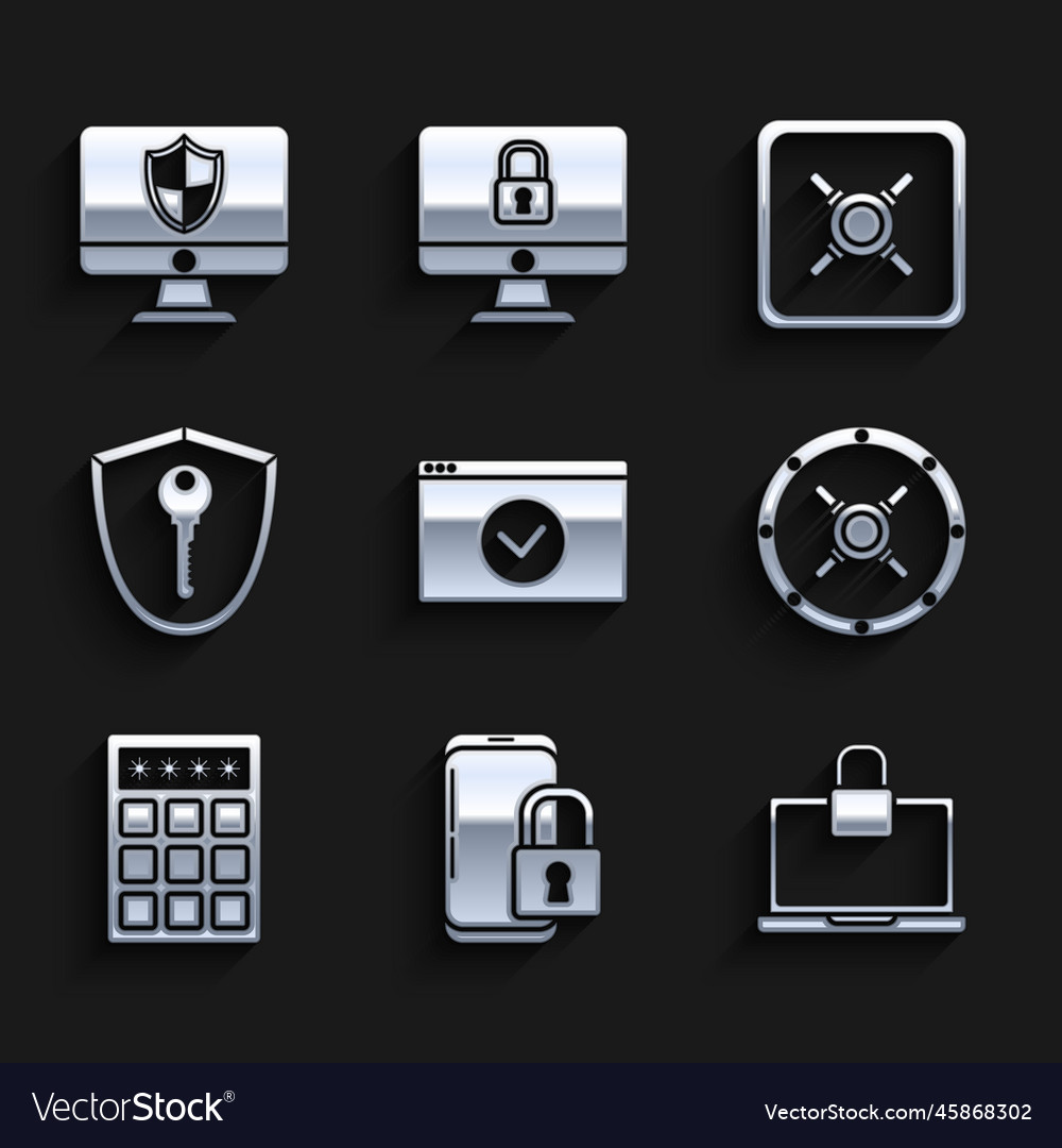 Set secure your site with https ssl smartphone Vector Image Set secure your site with https ssl smartphone