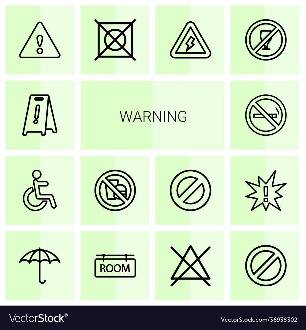 Warning icons