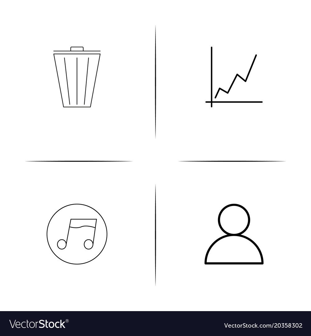 Web und Text einfache lineare Icon setsimple Umriss