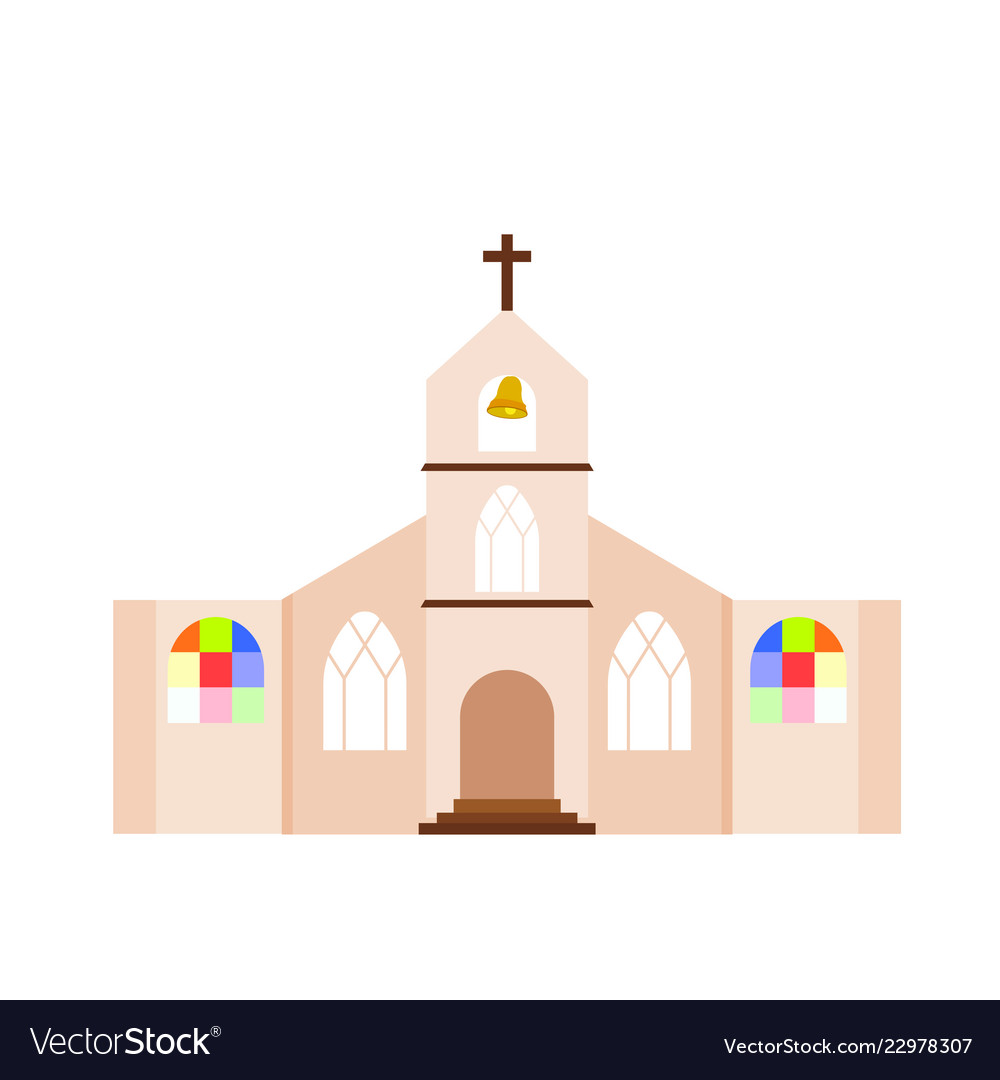 Abstract cute church Royalty Free Vector Image