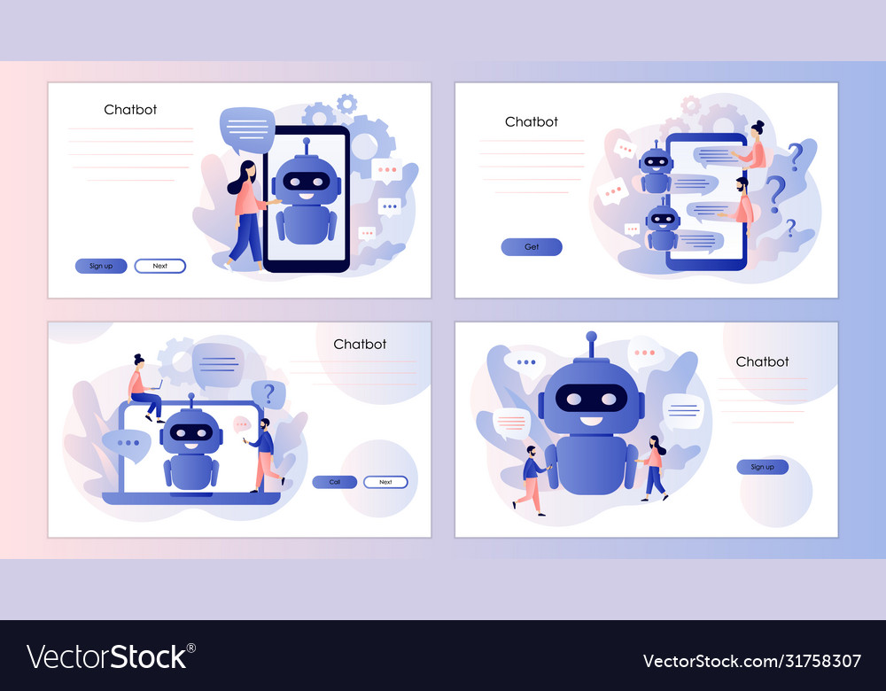 AI Chatbot Concept - Robot Assistant