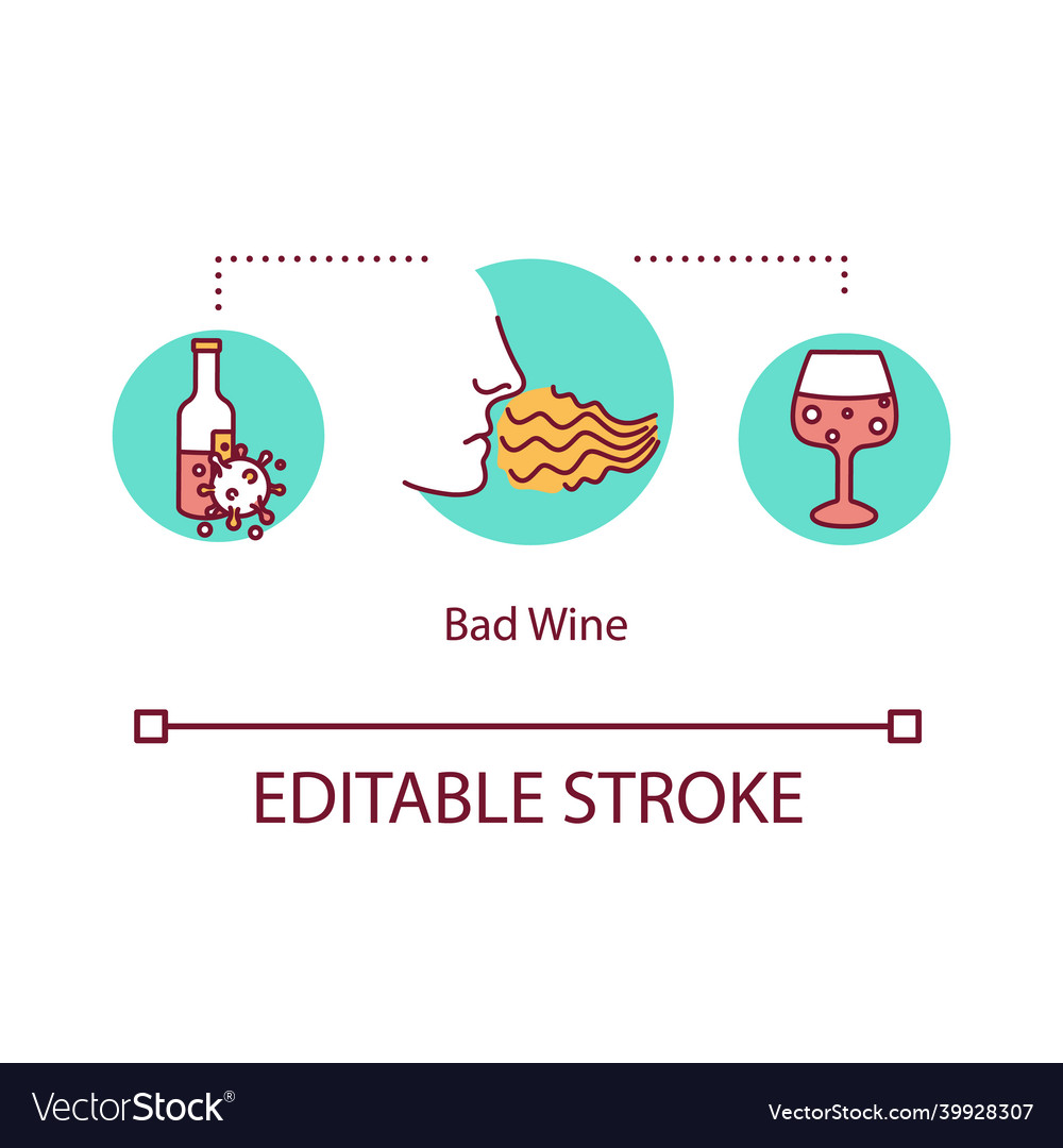 Bad wine concept icon expert sommelier guide