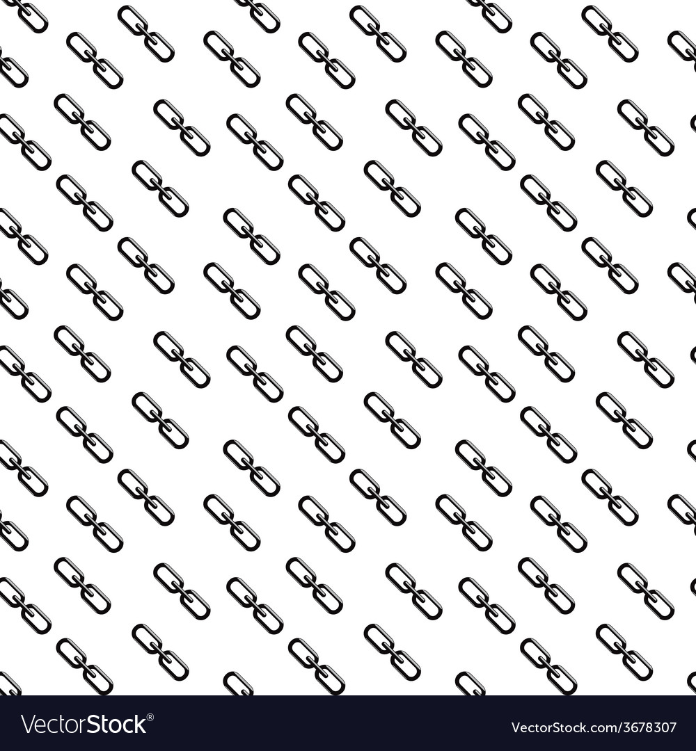 Chain link icon flat design style seamless pattern