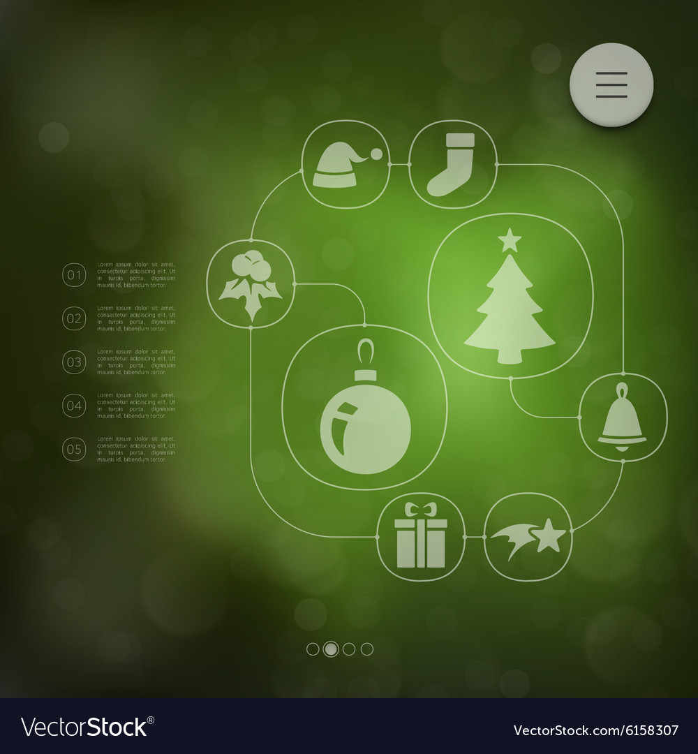 Christmas infographic with unfocused background