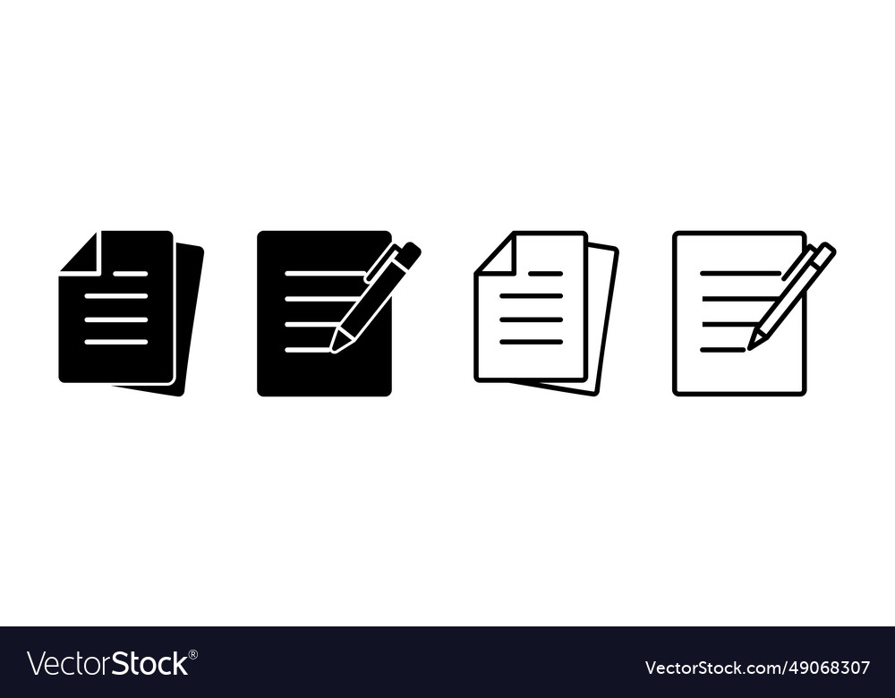 Document icon paper file vector image Document icon paper file