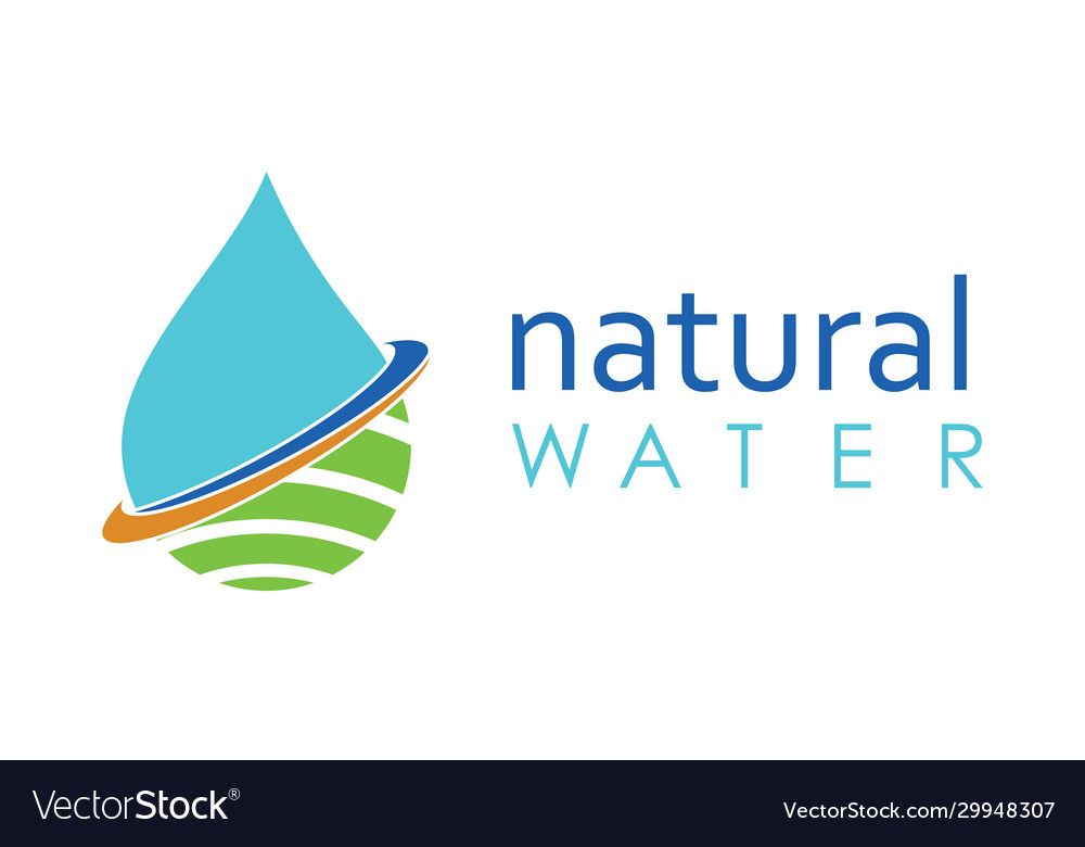 Drop water natural logo vector image Drop water natural logo
