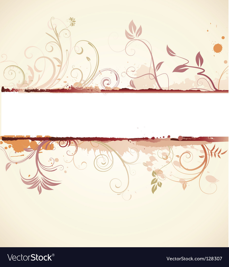 Floral decorative banner