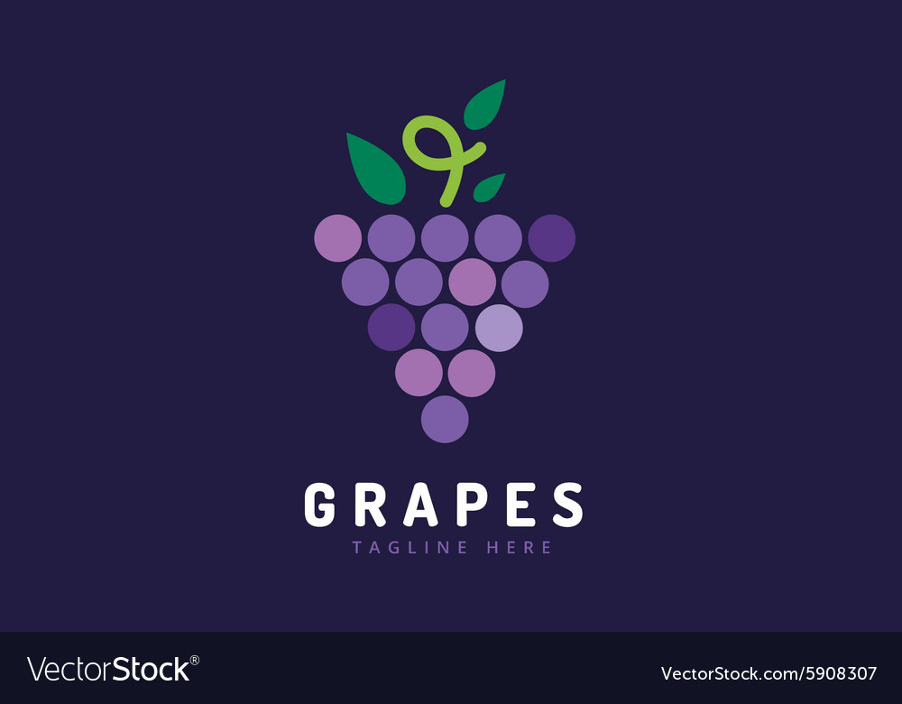 Grapes isolated logo icon