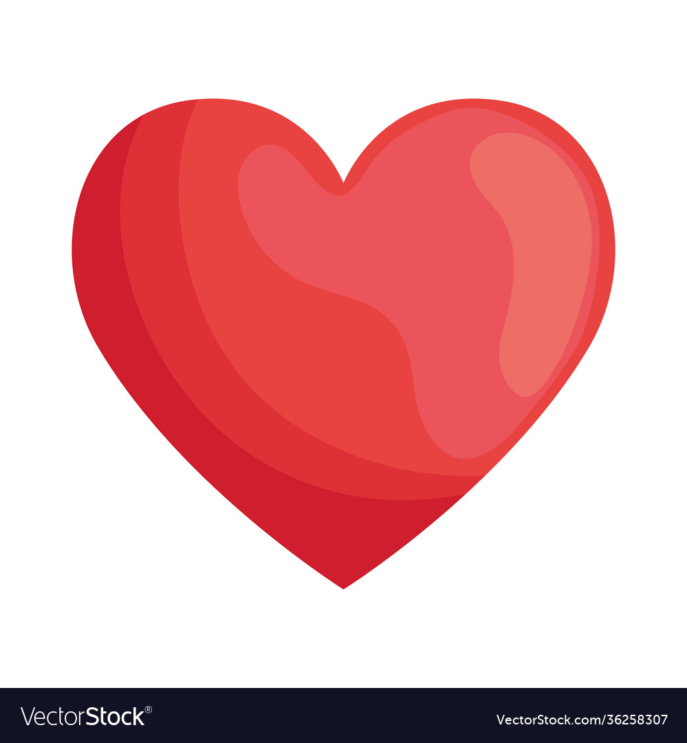 Heart love symbol isolated icon