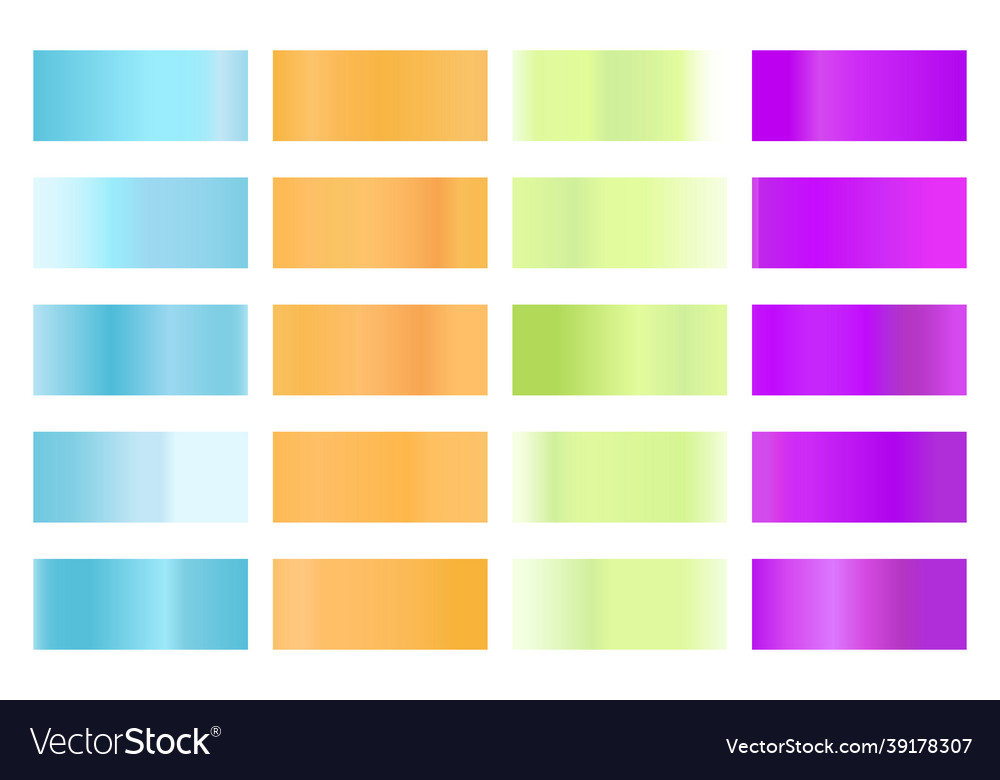Metallic gradient collection with shiny colorful