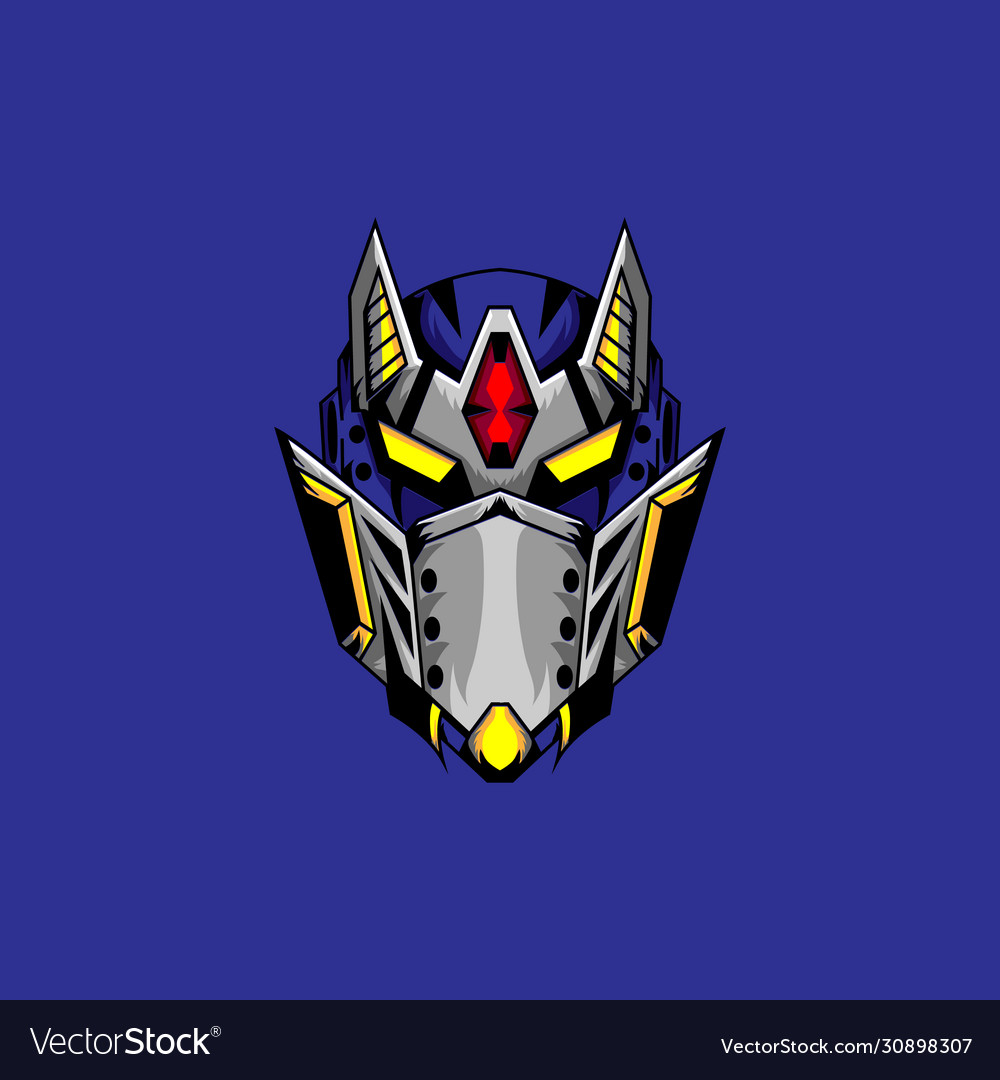 Robot head Royalty Free Vector Image - VectorStock