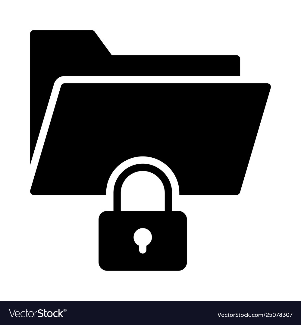 Secure folder vector image Secure folder