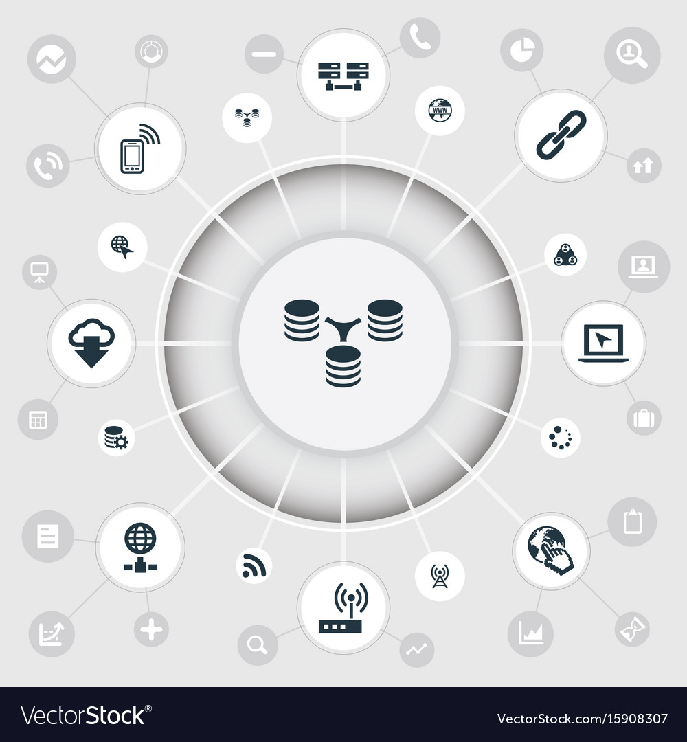 Set of simple internet icons