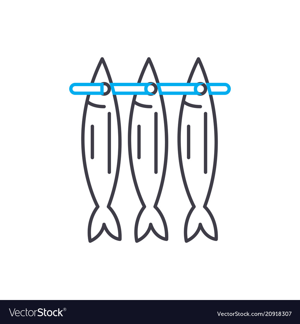 Stockfish linear icon concept line