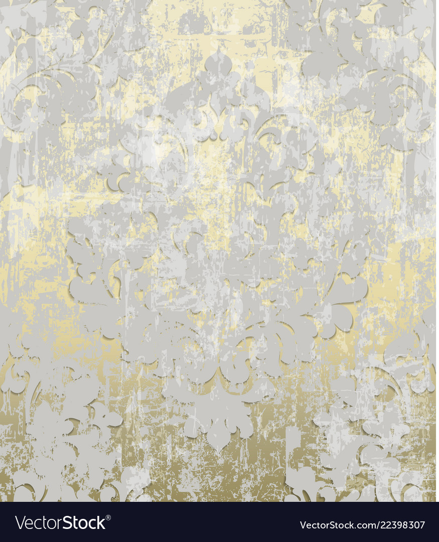 Vintage golden baroque pattern beautiful vector image Vintage golden baroque pattern beautiful