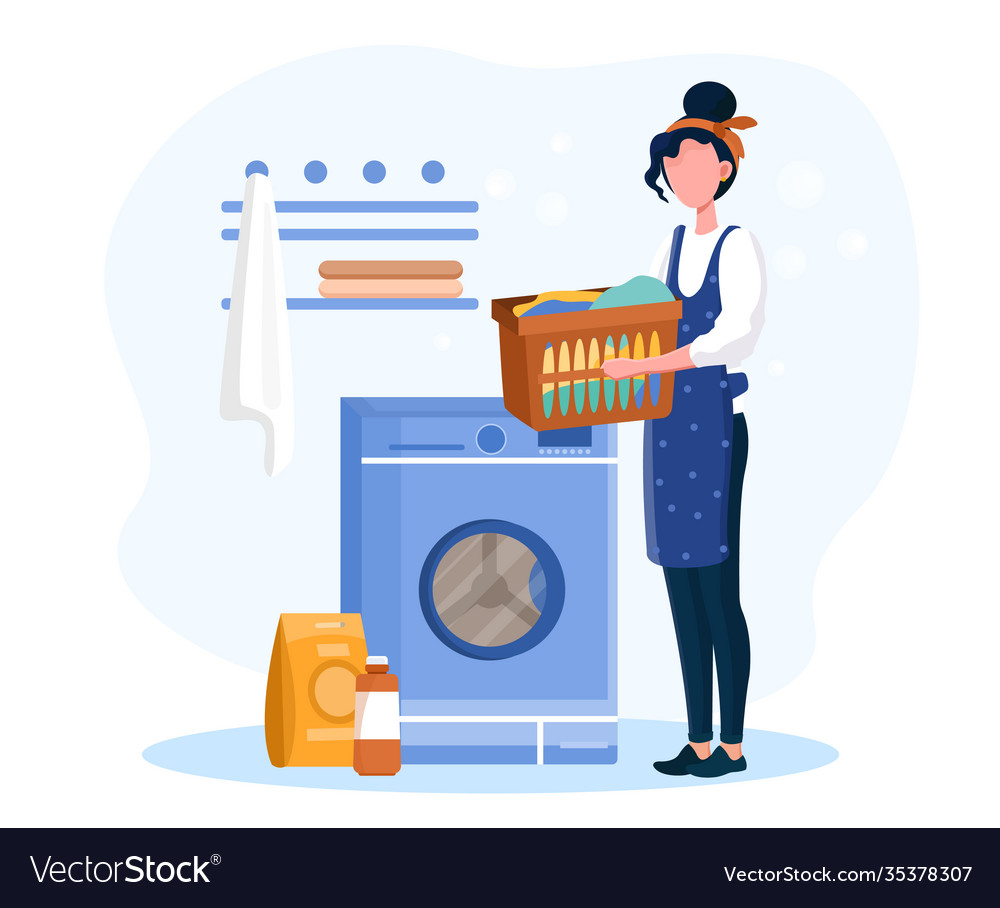 Woman Doing Laundry