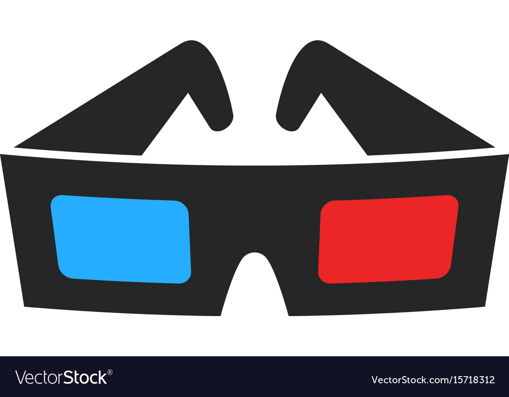 3d movie glasses Royalty Free Vector Image - VectorStock