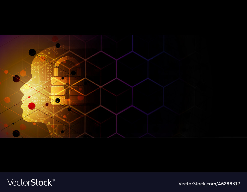 Artificial intelligence technology web background vector image Artificial intelligence technology web background
