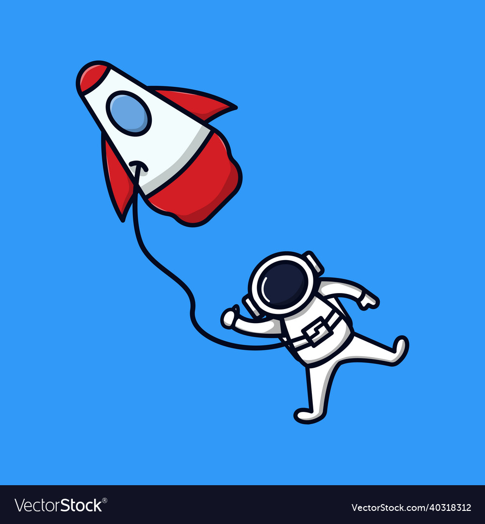 Astronauts hovering in space vector image Astronauts hovering in space