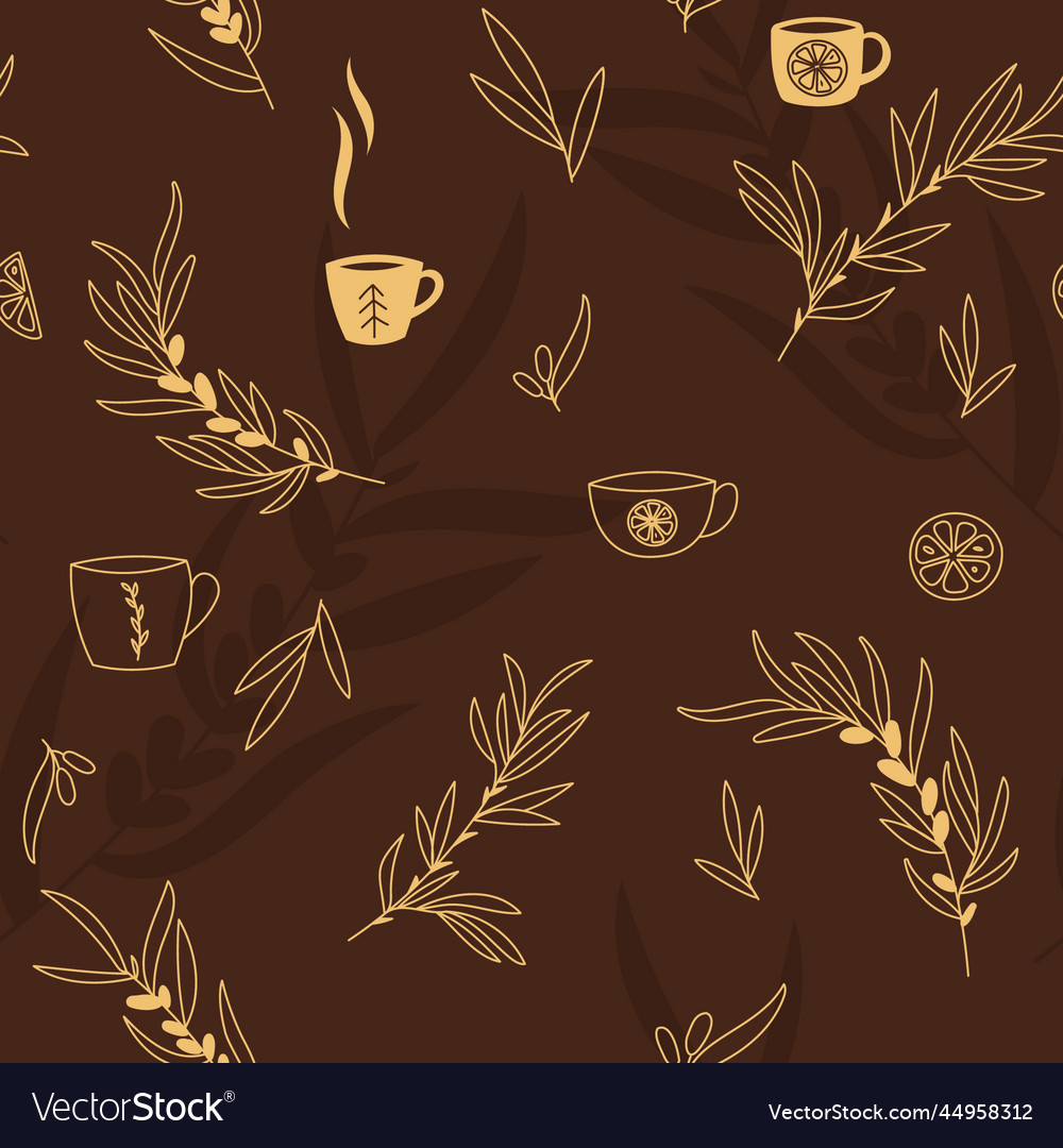Black tea Royalty Free Vector Image - VectorStock