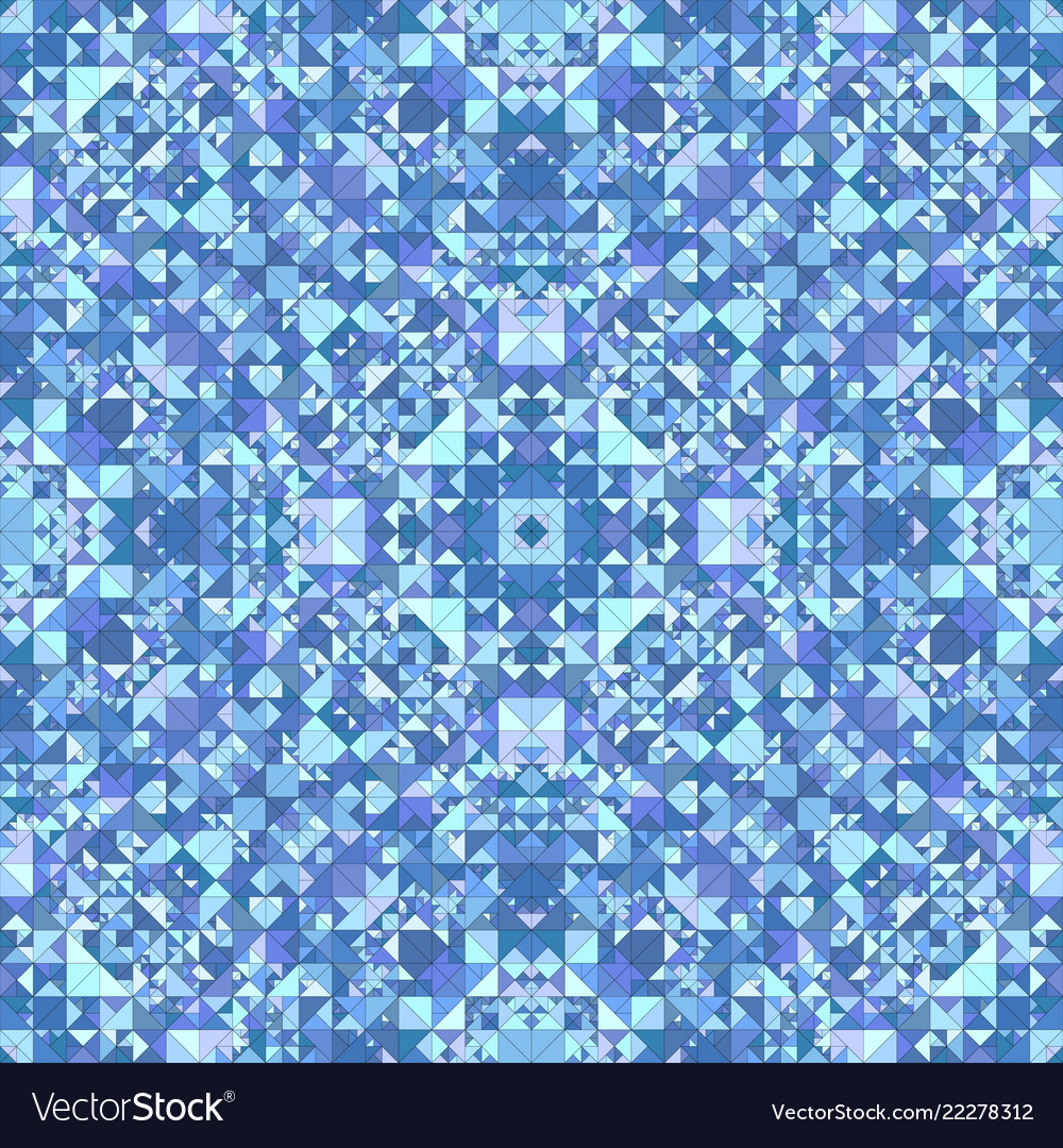 Blue abstract repeating triangle mosaic tile vector image Blue abstract repeating triangle mosaic tile