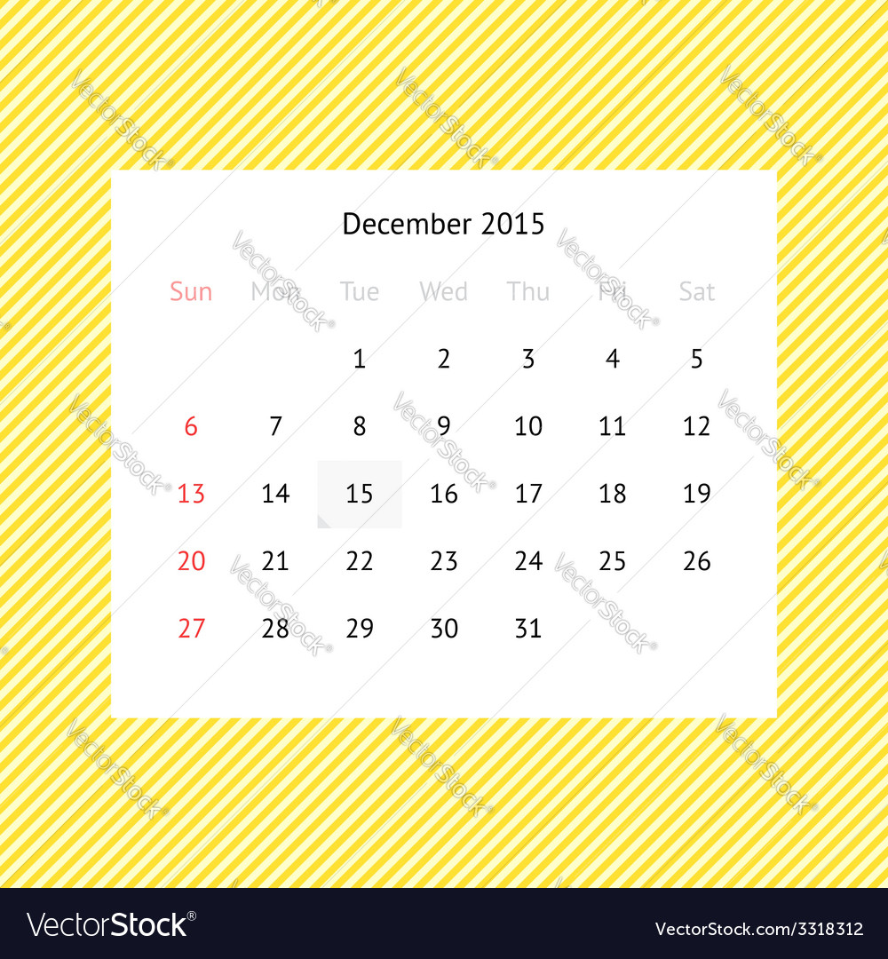calendar page for december 2015 weekly calendar december 2015