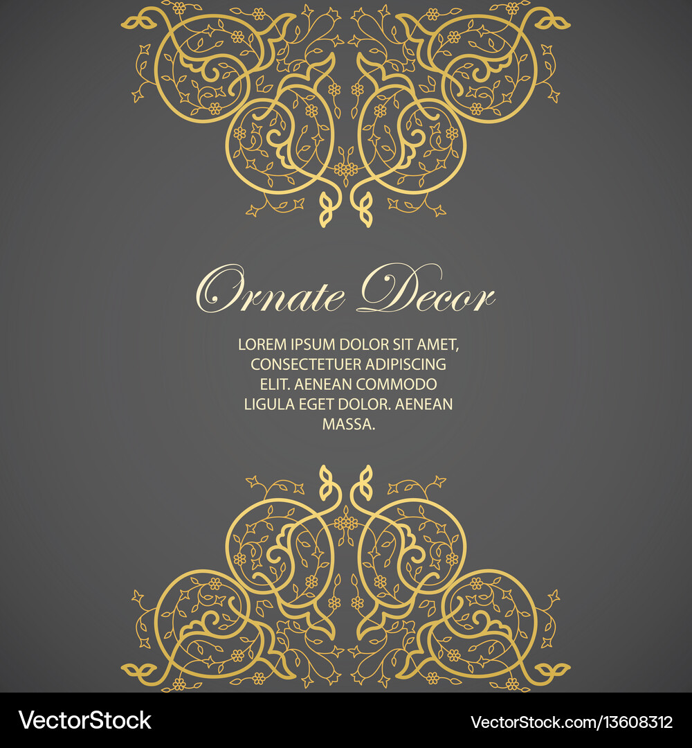 Decorative frame elegant element Royalty Free Vector Image
