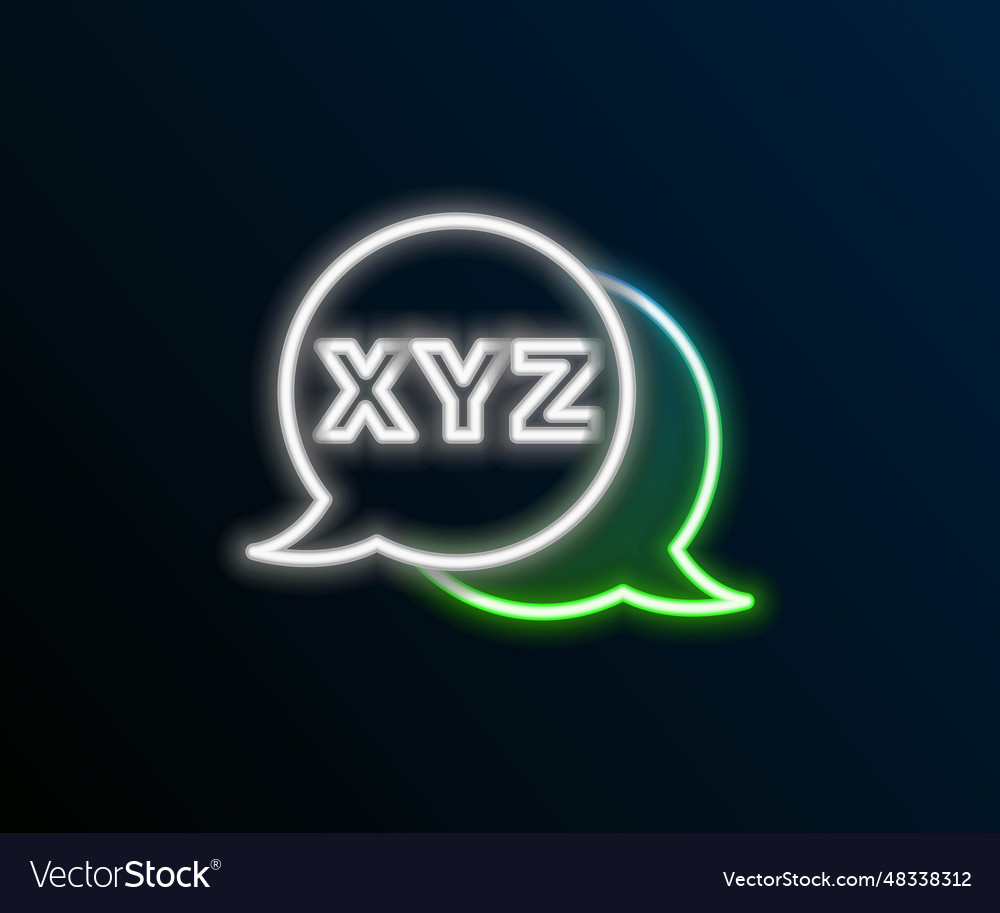 Glowing neon line xyz coordinate system icon vector image Glowing neon line xyz coordinate system icon
