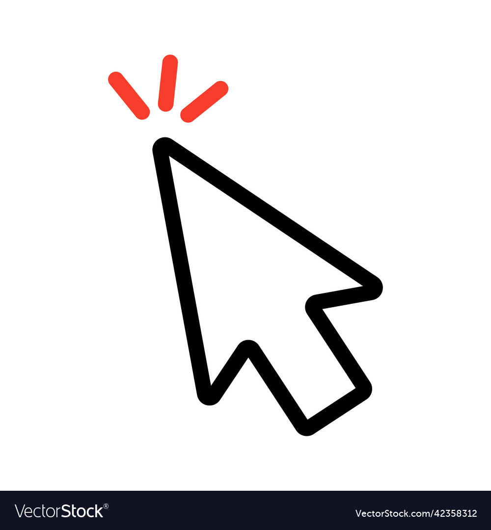 Mouse cursor icon that you are clicking on web