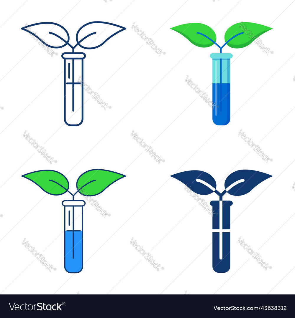 Organic chemistry concept icon set