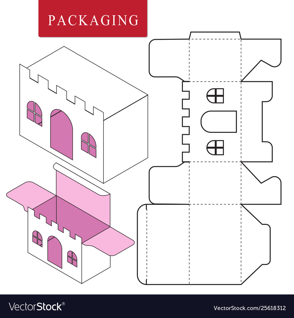 Package for object box vector image Package for object box