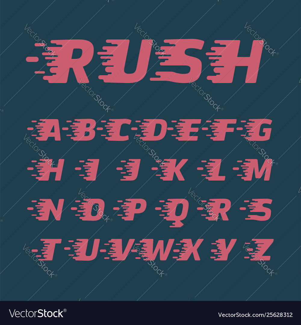 Rush character set vector image Rush character set