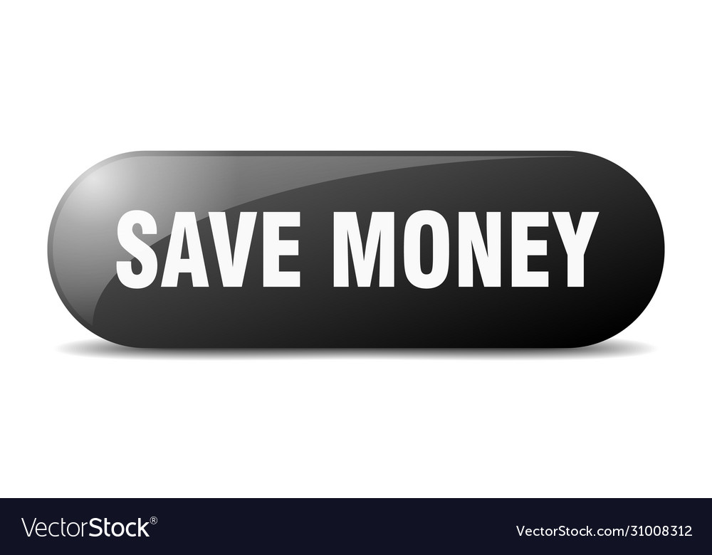 Save money button sign key push