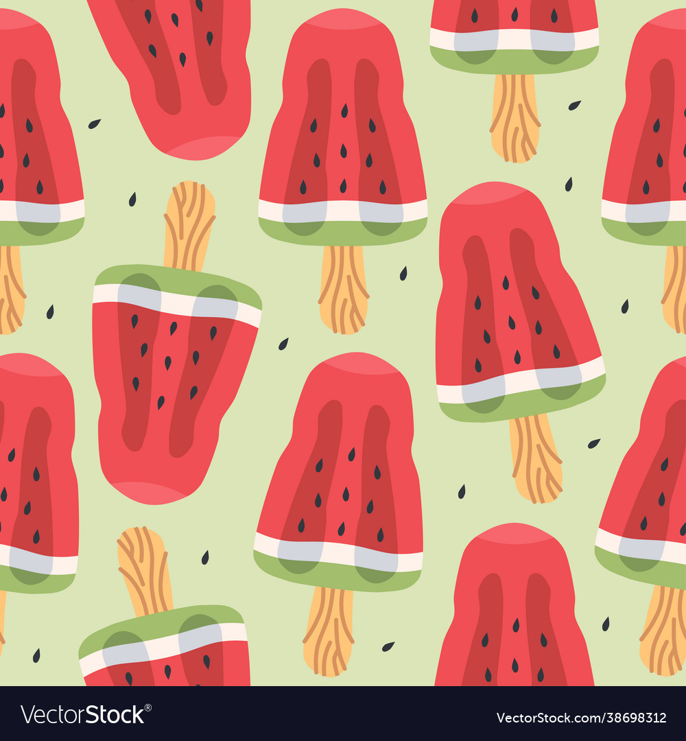 Seamless pattern watermelon slices