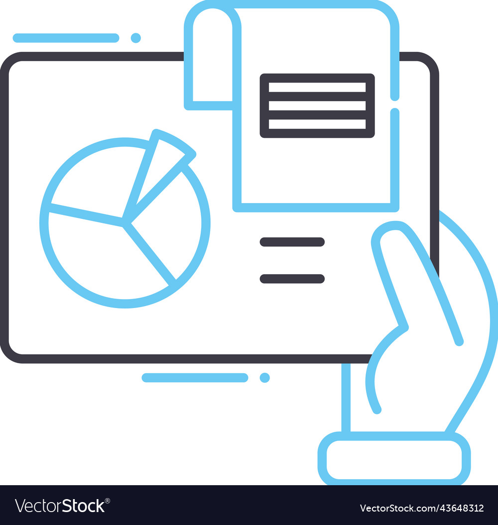 Segmentation line icon outline symbol vector image Segmentation line icon outline symbol