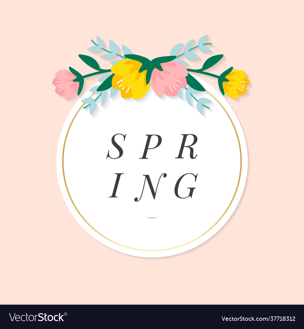 Spring floral frame