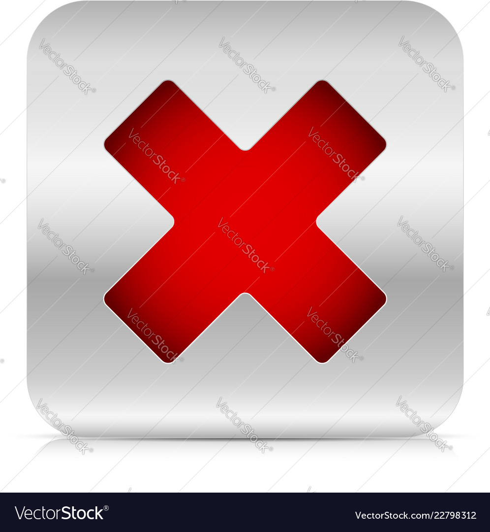 Stylish remove cancel or delete button vector image Stylish remove cancel or delete button