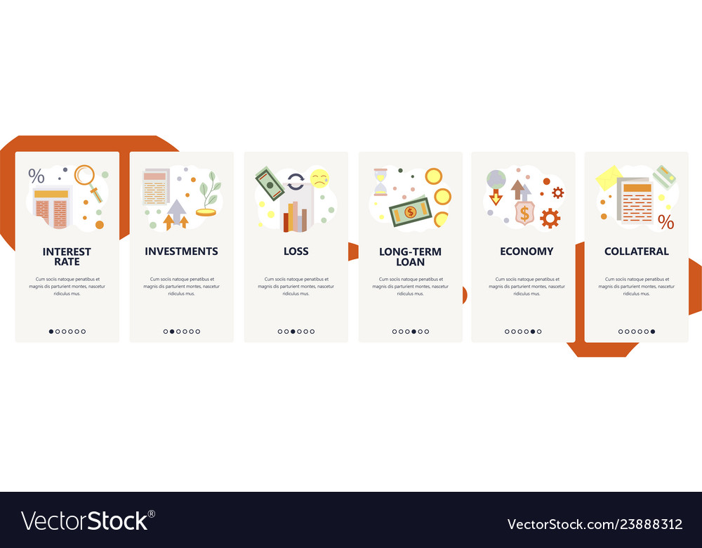 Web Site Onboarding Screens Finance And Banking Vector Image