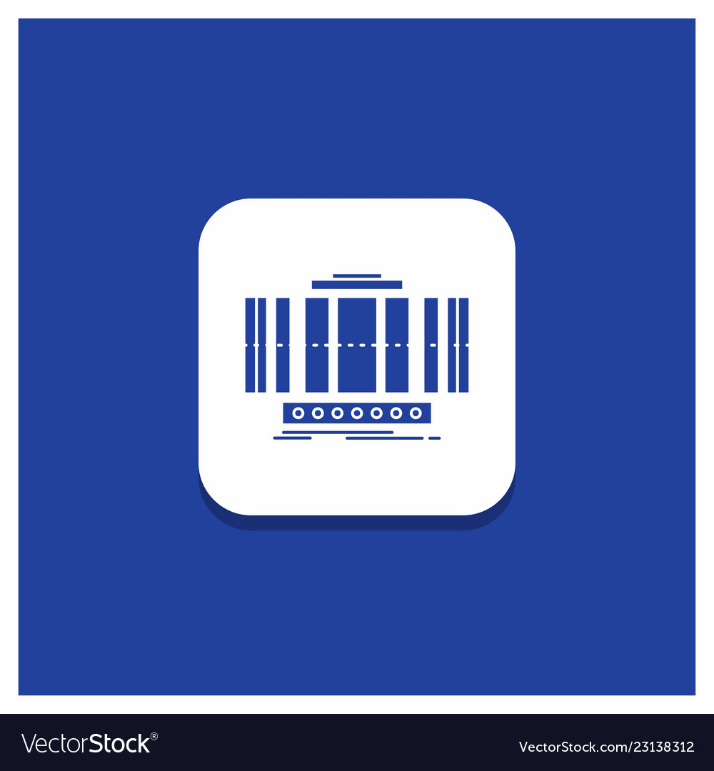 Wind Turbine Icon - Blue Round Button