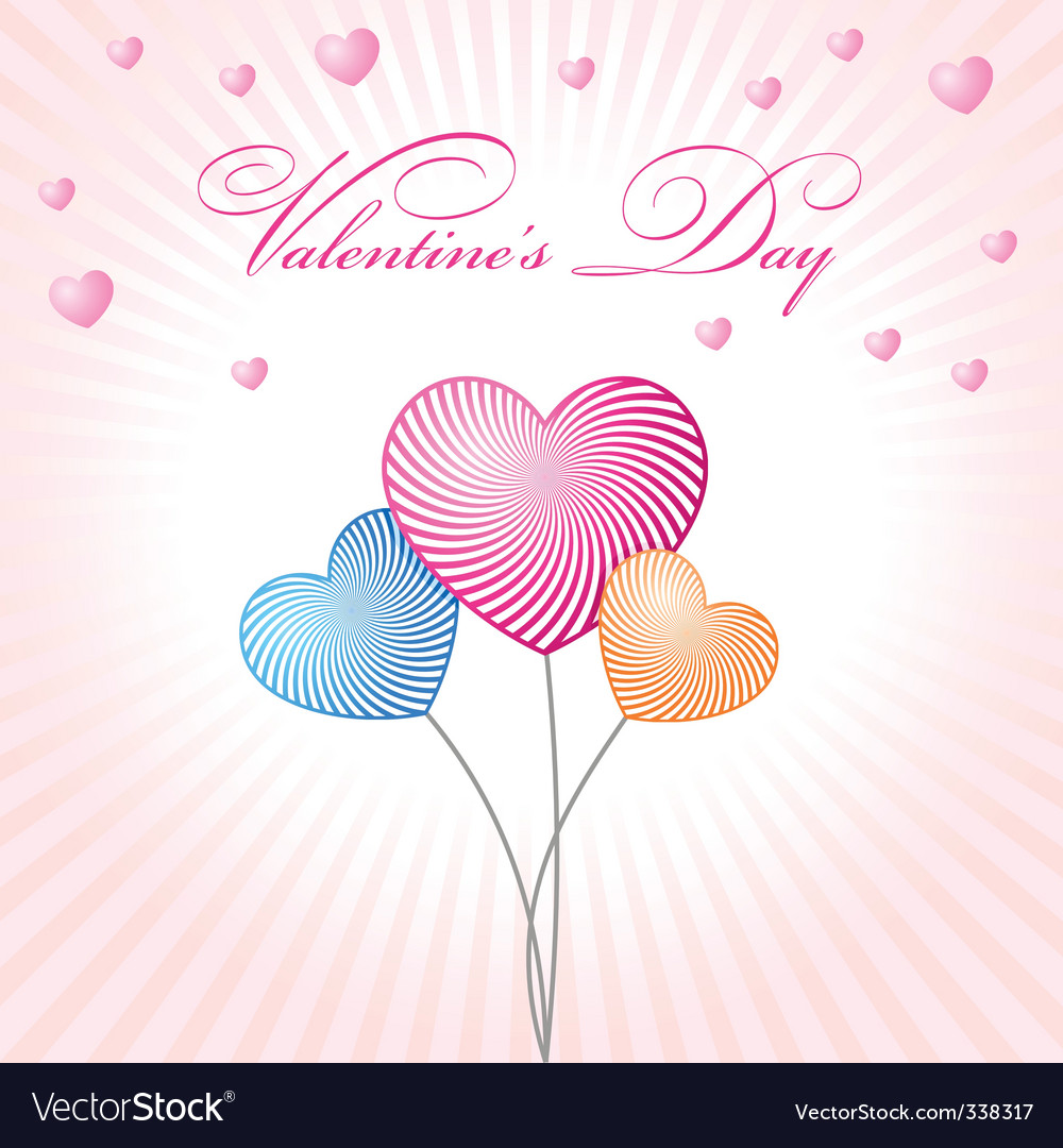 Abstract glamour heart valentine balloons