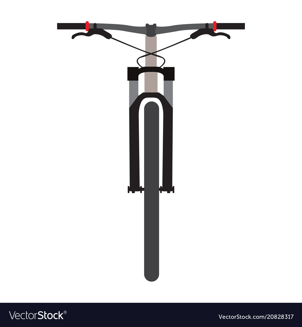 Download Bicycle front view Royalty Free Vector Image - VectorStock